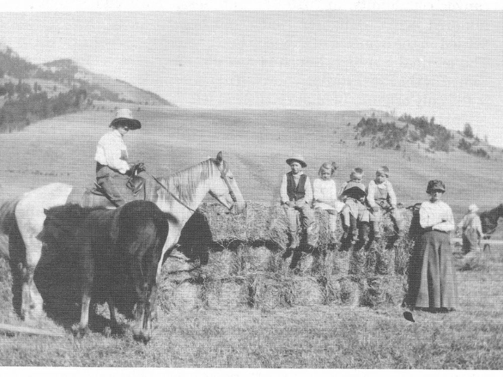 Tom Michener Sittin On Baled Hay No Caption